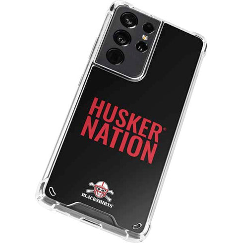 University of Nebraska Husker Nation Galaxy S21 Ultra 5G Clear Case